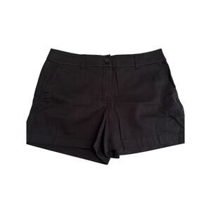 Ann Taylor Loft Shorts Womens SZ 8 Black 4" Short Inseam Casual Everyday Chinos